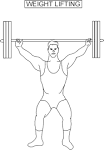 Weightlifting coloring page