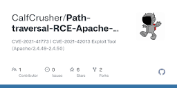 GitHub - CalfCrusher/Path-traversal-RCE-Apache-2.4.49-2.4.50 ...