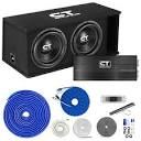 Dual 12” 2600W Complete Bass Package w/ Subwoofer Box and ...