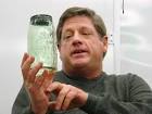 Randy Hoffman with a rare quart Mason's Patent Nov. 30th 1858 jar. - S1547