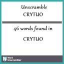 Unscramble CRYTUO - Unscrambled 46 words from letters in CRYTUO