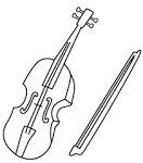 Violin coloring page