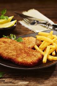 Image result for schnitzel mit pommes