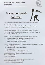 Image result for Bridport & West Dorset Indoor Bowls Club