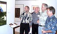 Vier Kunstliebhaber aus Chiang Mai: Helmut Gros, Dr. Rudi, Reinhard Kohler und Herr Krickau.