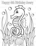 Seahorse coloring page