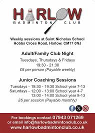 Image result for Sawbridgeworth Badminton Club
