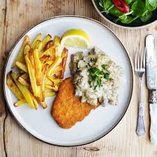 Image result for schnitzel mit pommes