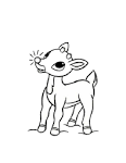 Reindeer coloring page
