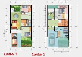 Denah rumah minimalis sederhana 1 lantai dan 2 lantai�??