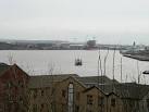 River Tyne, (upriver). Looking up river from the viewing platform at the - via Daymix