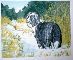 All images are copyrighted by the artist and may not be reproduced in any way without written permission of Brigitte Nowak. Beardie in Winter Field - a367-84x450