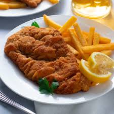 Image result for schnitzel mit pommes