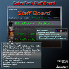 Second Life Marketplace - CobraTech Staff Board ( - 5ab33b6f4bf088bf07204ce1292ef0fa