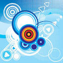 Retro Blue Background - Vector Graphic by DryIcons