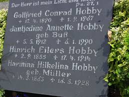 Grab von Hinrich Eilers Hobby (02.09.1855-17.04.1914), Friedhof ... - pn001