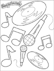 Music coloring page