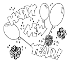 New Years coloring page