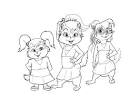 Coloring pages » Alvin and the Chipmunks coloring pages
