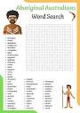 Aboriginal Australians word search Puzzle worksheet activities for ...