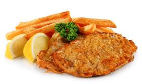 Image result for schnitzel mit pommes