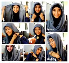 Cara Memakai Jilbab Segi Empat Modern Untuk Remaja . AL Zafirah ...