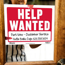 Image result for help wanted sign window