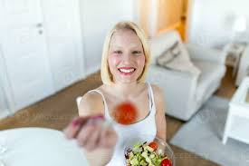 Image result for women eating salad and smiling