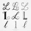 Hand lettering L | 9 ways to draw a "L"