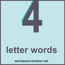 4 Letter Words - Word Unscrambler
