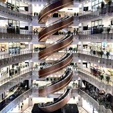 Image result for spiral escalator