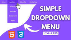 Simple Dropdown Menu Using HTML & CSS - EASY TUTORIAL - YouTube