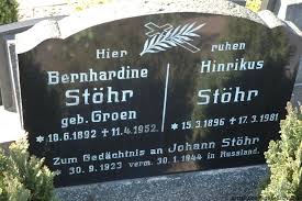 Grab von Johann Stöhr (30.09.1923-30.01.1944), Friedhof Holthusen - hh036