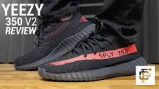 YEEZY BOOST 350 V2 BLACK RED REVIEW - YouTube