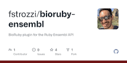 GitHub - fstrozzi/bioruby-ensembl: BioRuby plugin for the Ruby ...