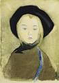 Helene Schjerfbeck (1862-1946) Girl With Blue Ribbon 1943