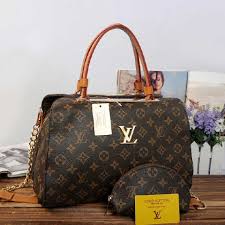 Grosir Tas Branded LV Ellga Mono Set Dompet Hongkong Murah | Tas ...