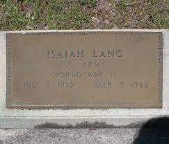 Isaiah Lang Gravestone Photo - 146