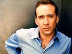 Nicolas Cage blue shirt