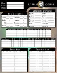 Image result for rpg character sheet