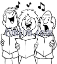 Free drawing of Choir Singers BW from the category Music - TimTim.