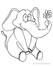 Elephant coloring page