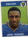 WIMBLEDON - John Fashanu #302 PANINI "Football 90" Football Trading Sticker - wimbledon-john-fashanu-302-panini-football-90-football-trading-sticker-28314-p