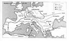 Map of Migration of German Tribes 373-500 A.D.