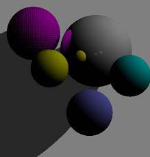 Image result for sphere checkered plane raytrace