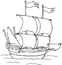 Boat coloring page