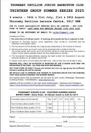 Image result for Thornaby Pavilion Junior Badminton Club