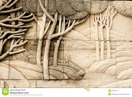 Native Molding Art On Wall Stock Images - Image: 26302944