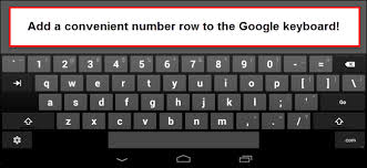 Image result for android keyboard number row