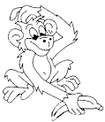 Monkey coloring page
